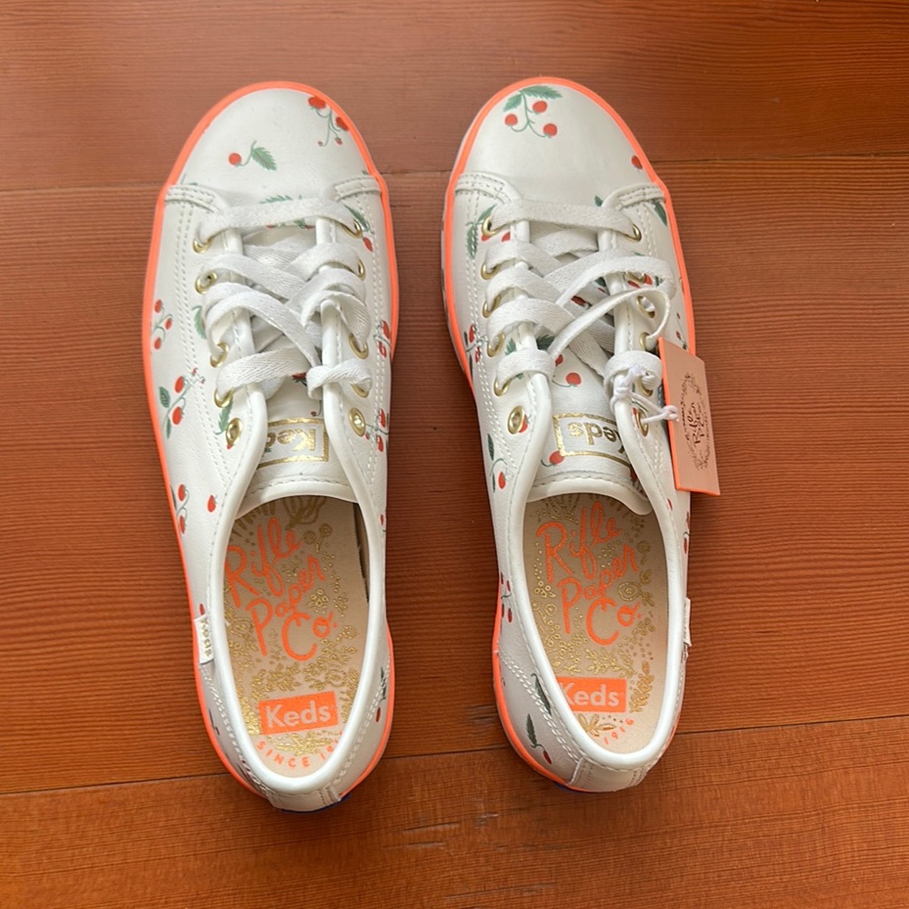 Keds White Sneakers with Cherry Print